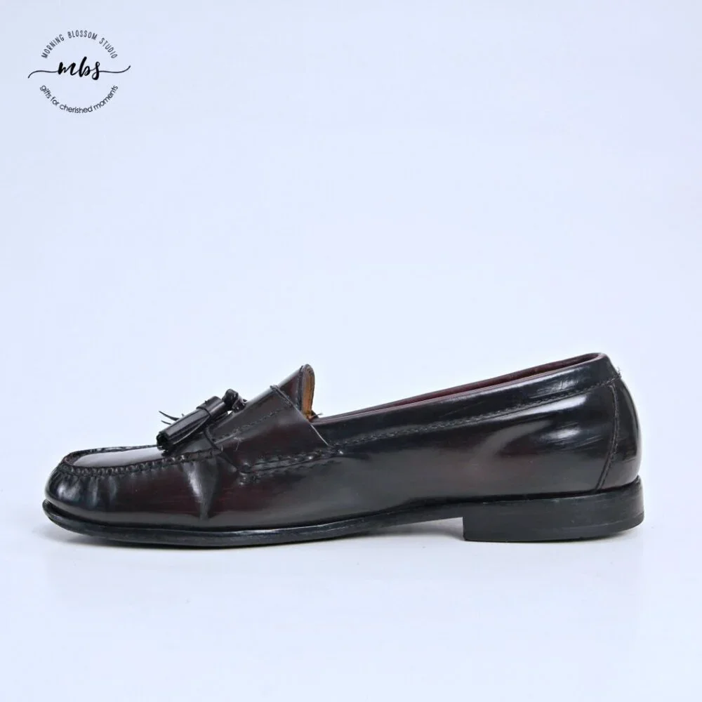 Cole Haan Pinch‎ Leather Tassel Loafer Burgundy Men 10